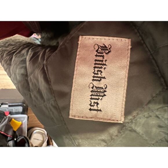 British Mist Women's Green Long Double Breasted Belted Trench Coat Size 9/10 - Picture 5 of 10